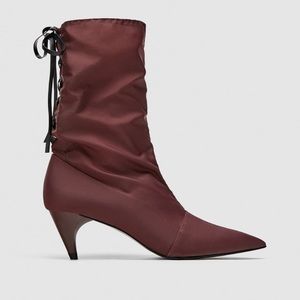 Zara lace back bootie
